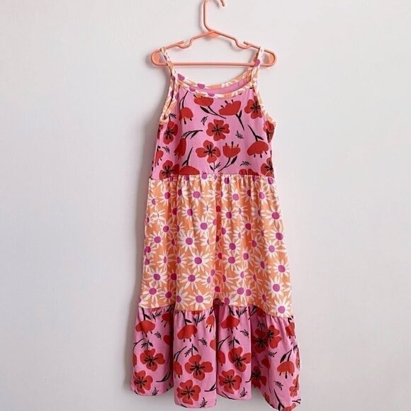 NEW Hanna Andersson Girl Tank Tiered Mixed Print Sun Dress 3T 4T 10 Years - Picture 3 of 9